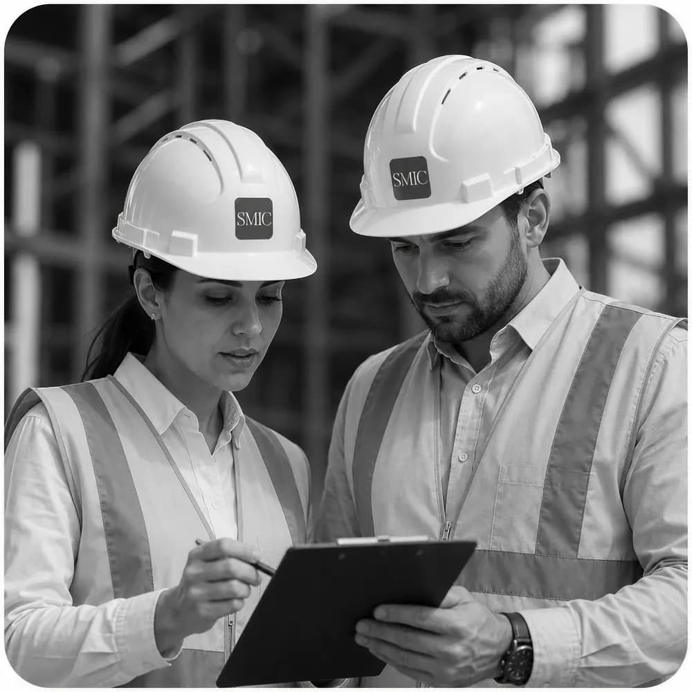 SMIC trainees on an industrial site